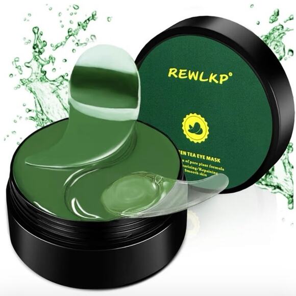 REWLKP Green Tea Collagen Under Eye Mask 60 Pcs Anti-Aging Hydrating NEW - Picture 1 of 12